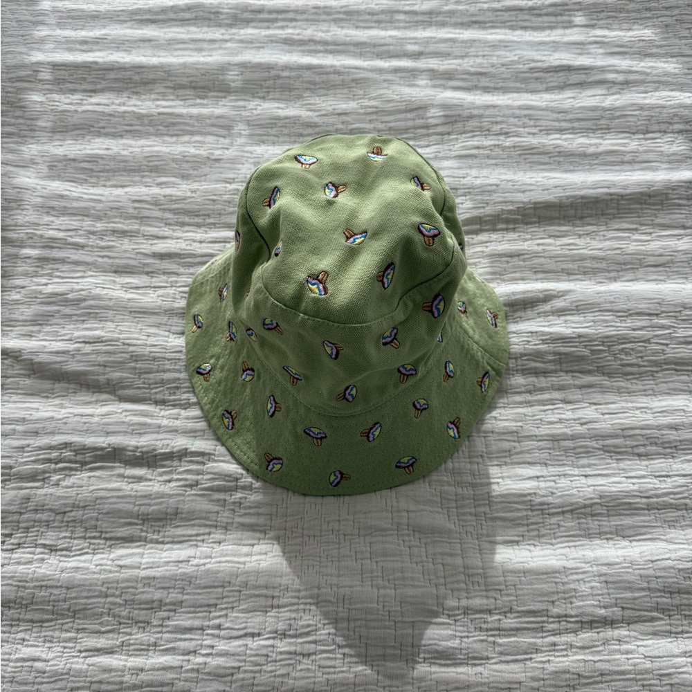 Embroidered Green Bucket Hat